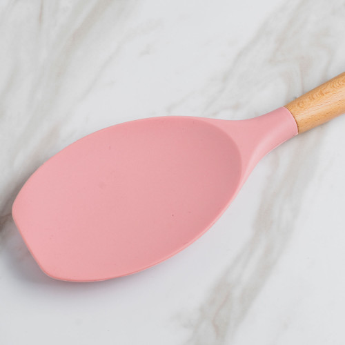 Magic Pink Silicone Flat Top Spatula 3