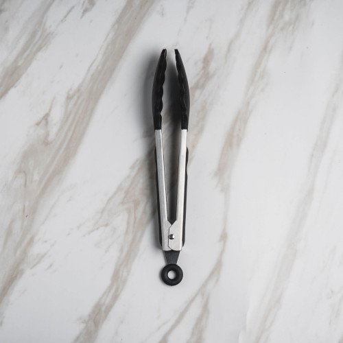 Neo Black Silicone Food Tong