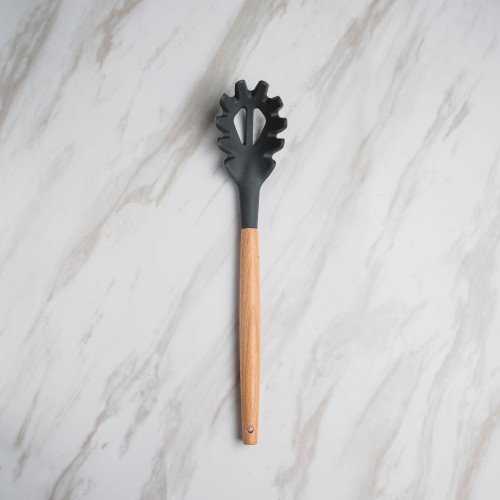 Woody Black Silicone Spaghetti Server