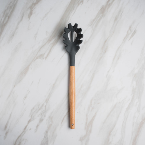 Woody Black Silicone Spaghetti Server