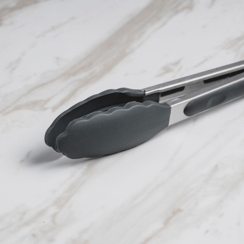 Woody Black Silicone Food Tong 2