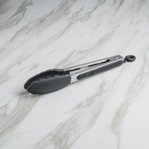 Woody Black Silicone Food Tong 3