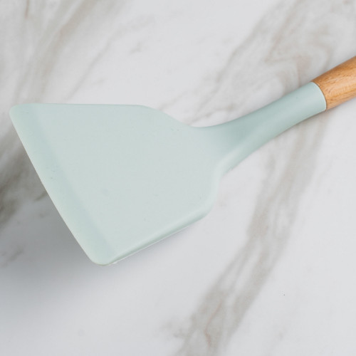 Pistachio Green Silicone Frying Spatula 2