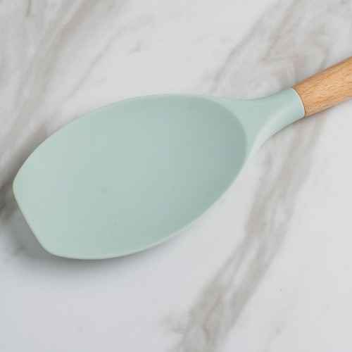 Pistachio Green Silicone Flat Top Spatula 2