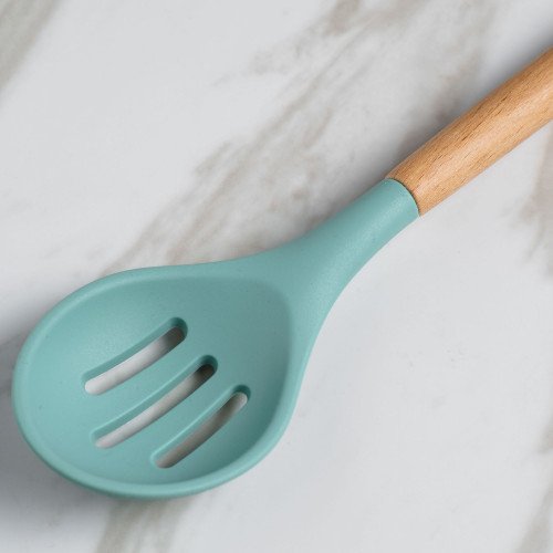 Candy Green Silicone Slotted Spoon 01 2
