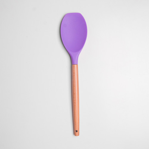 Flamboyant Purple Silicone Flat Top Spatula