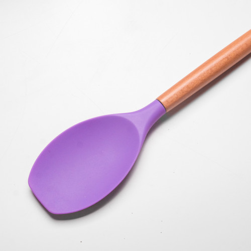 Flamboyant Purple Silicone Flat Top Spatula 3