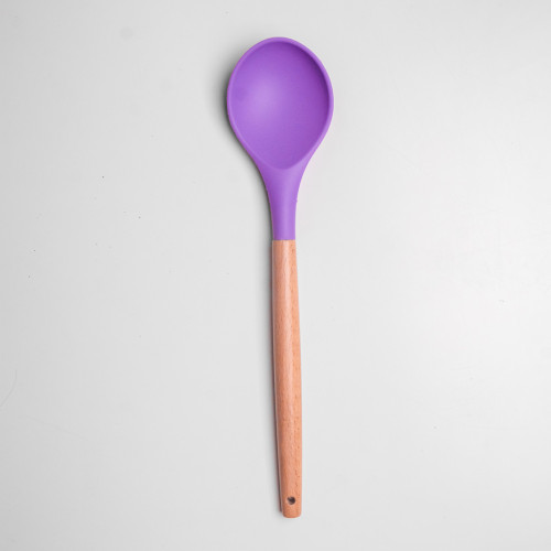 Flamboyant Purple Silicone Serving Spoon