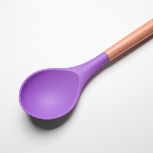 Flamboyant Purple Silicone Serving Spoon 2