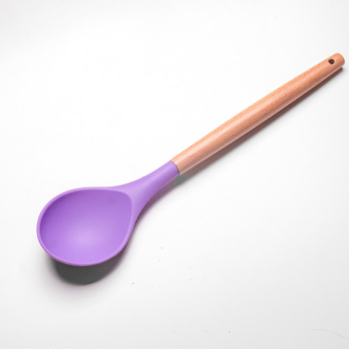 Flamboyant Purple Silicone Serving Spoon 3
