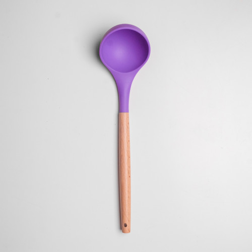 Flamboyant Purple Silicone Soup Ladle