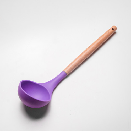Flamboyant Purple Silicone Soup Ladle 2