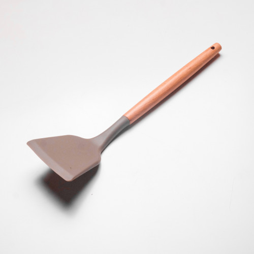 Mellow Brown Silicone Frying Spatula 2