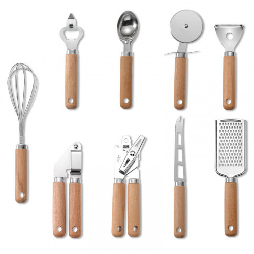 Multipurpose Kitchen Gadget Set - Wood Handle