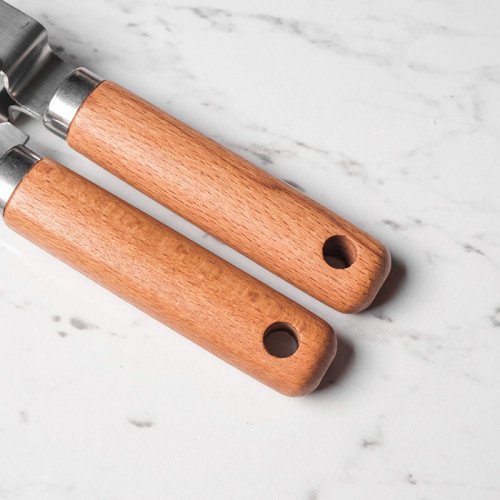 Garlic Press Wood Handle 6
