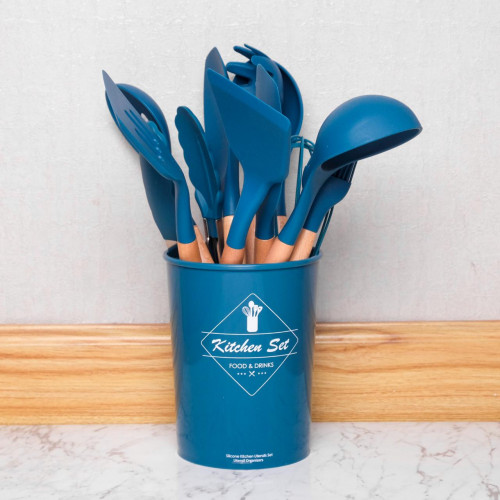 Gothic Blue Kitchen Utensils Bucket