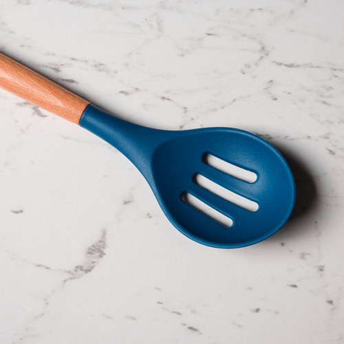 Gothic Blue Silicone Slotted Spoon 01 3