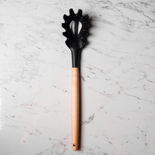Bold Black Silicone Spaghetti Server