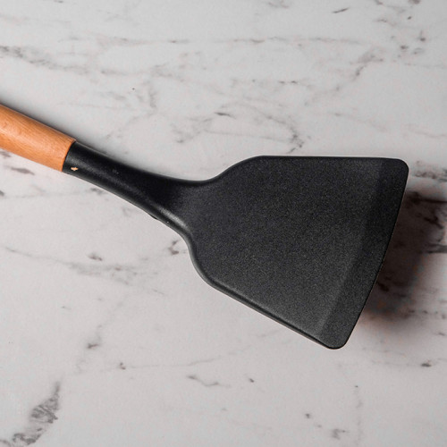 Bold Black Silicone Frying Spatula 3