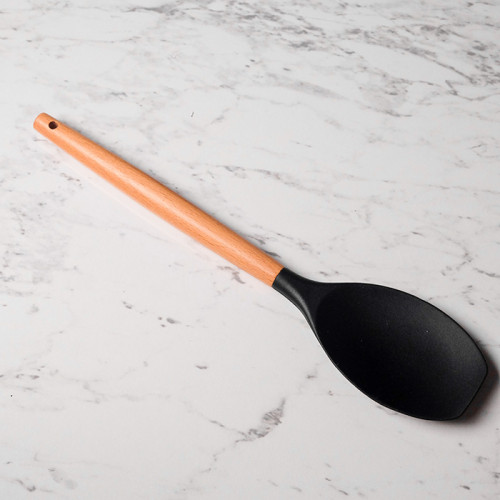 Bold Black Silicone Flat Top Spatula 3
