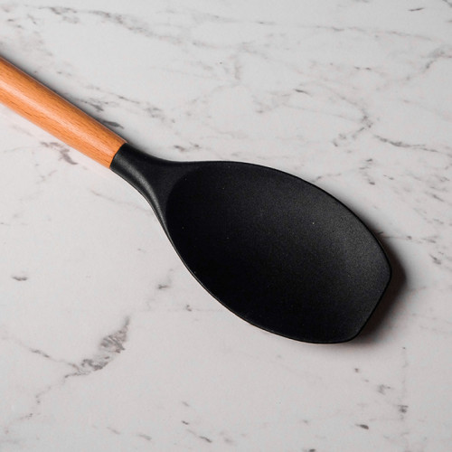 Bold Black Silicone Flat Top Spatula 4