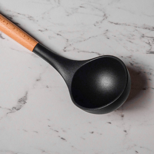 Bold Black Silicone Soup Ladle 3