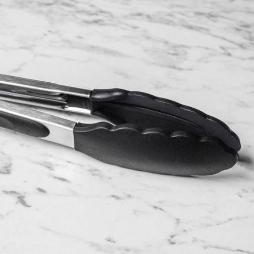 Bold Black Silicone Food Tong 3