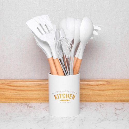 Frost White Kitchen Utensils Bucket 2