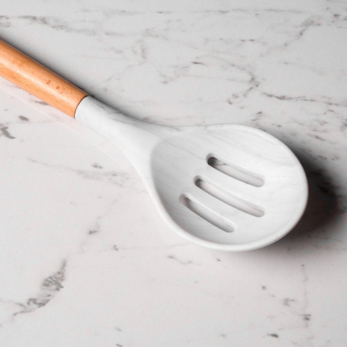 Frost White Silicone Slotted Spoon 4