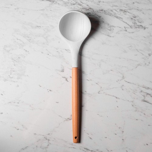 Frost White Silicone Soup Ladle