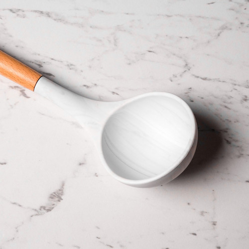 Frost White Silicone Soup Ladle 4