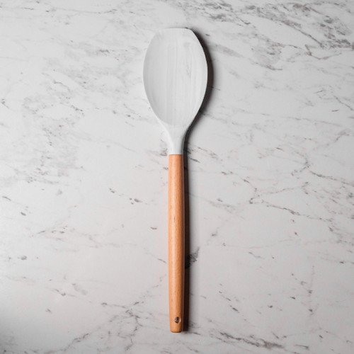 Frost White Silicone Flat Top Spatula