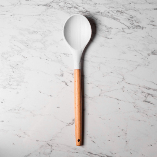 Frost White Silicone Serving Spoon