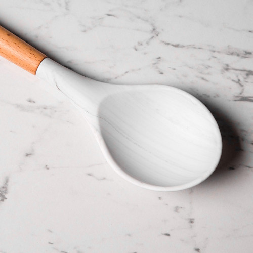 Frost White Silicone Serving Spoon 3