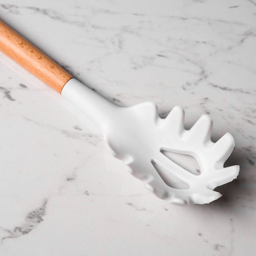 Frost White Silicone Spaghetti Server 2