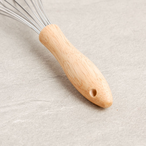 Stainless Steel 12 inch Baking Whisk with Wood Handle 4