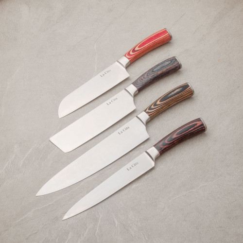 Amaranth 4-pieces Steel Chef's Knife Set