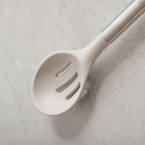 Light Khaki Silicone Slotted Spoon 2