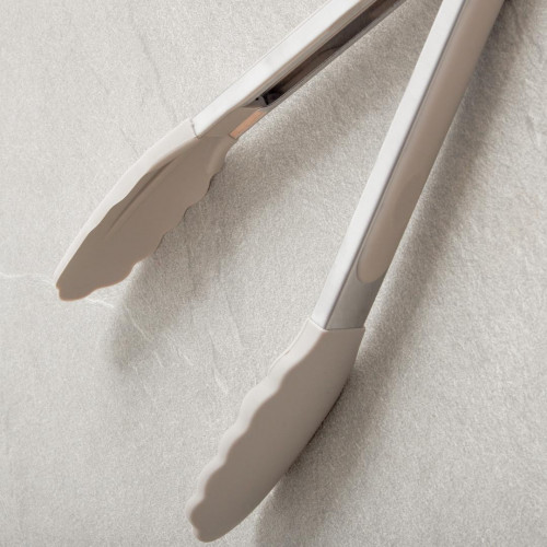 Light Khaki Silicone Food Tong 2