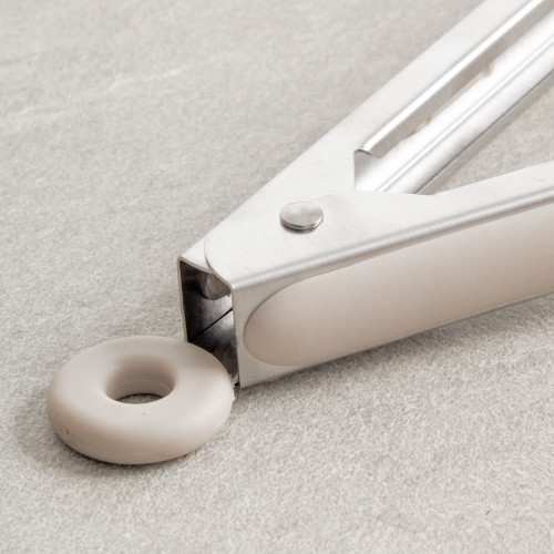 Light Khaki Silicone Food Tong 4
