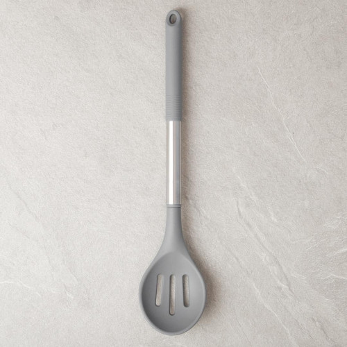 Slate Grey Silicone Slotted Spoon
