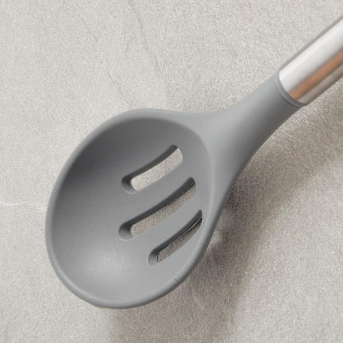 Slate Grey Silicone Slotted Spoon 2