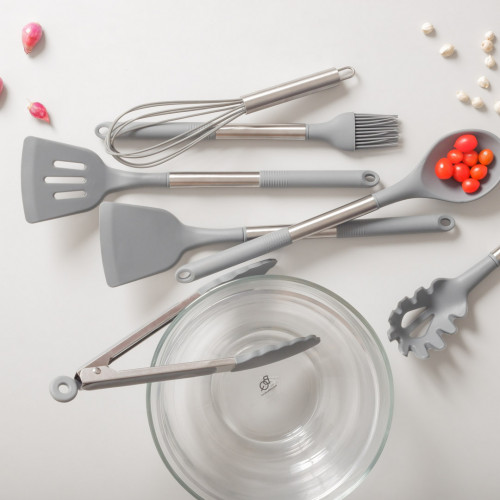 Slate Grey Silicone Food Tong 3