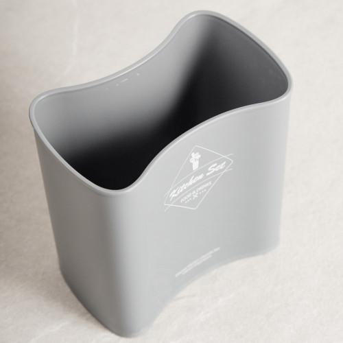 Slate Grey Silicone Utensil Bucket and Tray 2