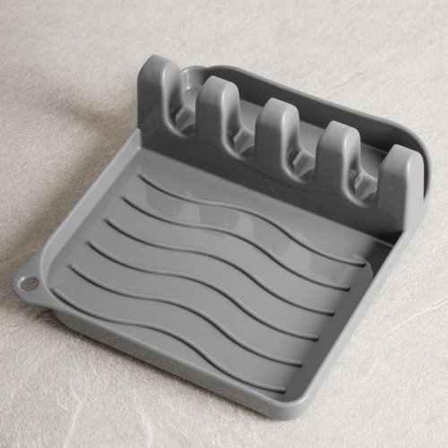 Slate Grey Silicone Utensil Bucket and Tray 5