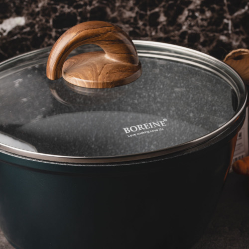 Boreine Round Stew Pot Emerald 24cm 3