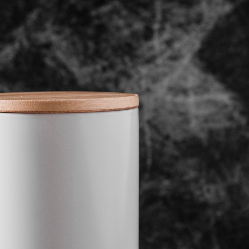 Ceramic Food Jar White with Lid 260ml 3