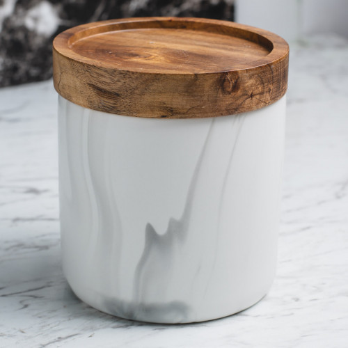 Marble Art Round Food Jar 600ml 2