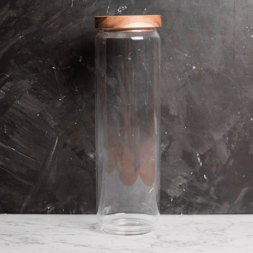 Glass Food Jar with Wooden Lid 1800ml