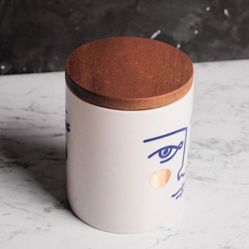 Face Expression White Kitchen Canister 2